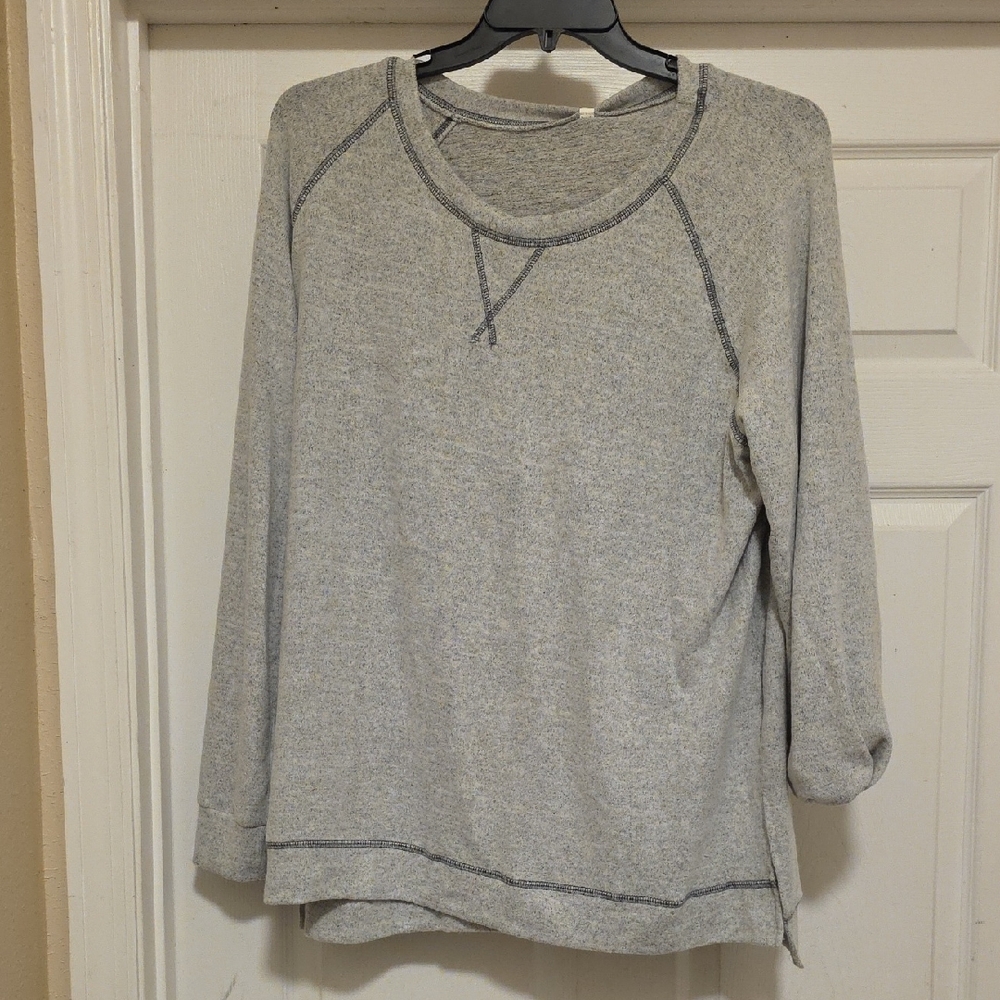 Gray V-Neck Sweater
